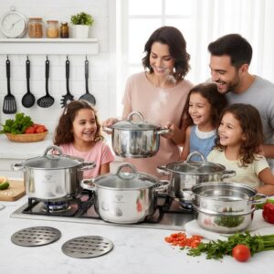 Kit Cozinha Profissional — 19 Peças Aço Inox Alemã 9 Camadas