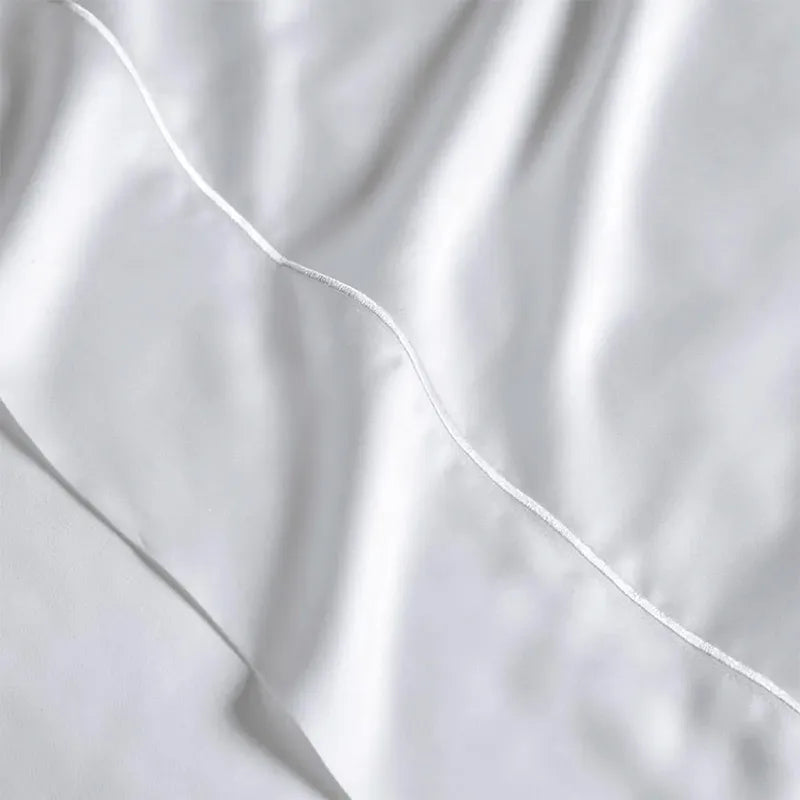Jogo de Cama 300 Fios Cetim 100% Trussardi Bambu Girelli Branco - Imagem 5