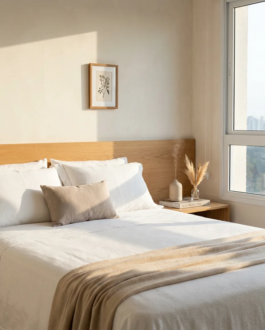Cama Lumelar em luz dourada da manhã