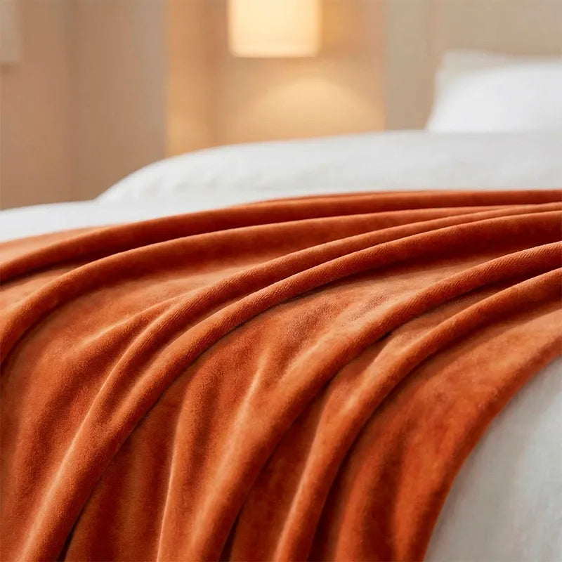 Manta Decorativa Aveludada Soft Premium Terracota - Imagem 2